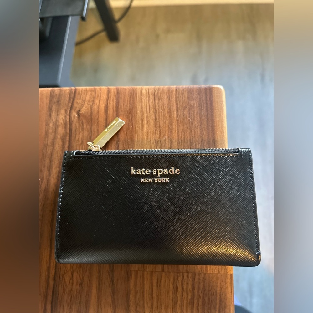 Kate Spade Black Leather Card Holder